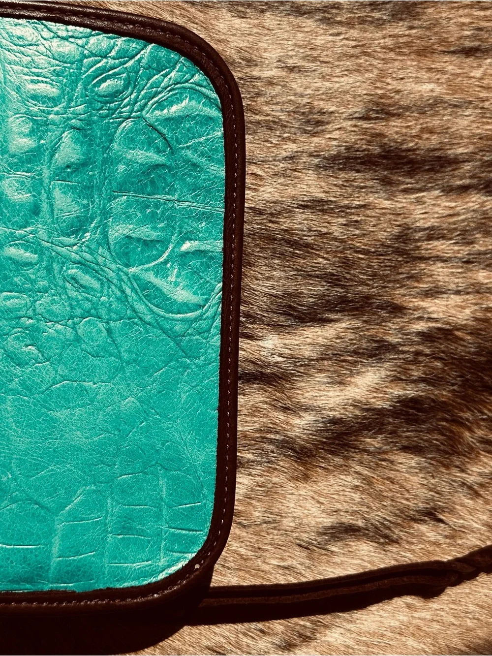 Heritage Brand, Verily, #586, Turquoise Leather Wristlet Wallet, uncarried. OOAK